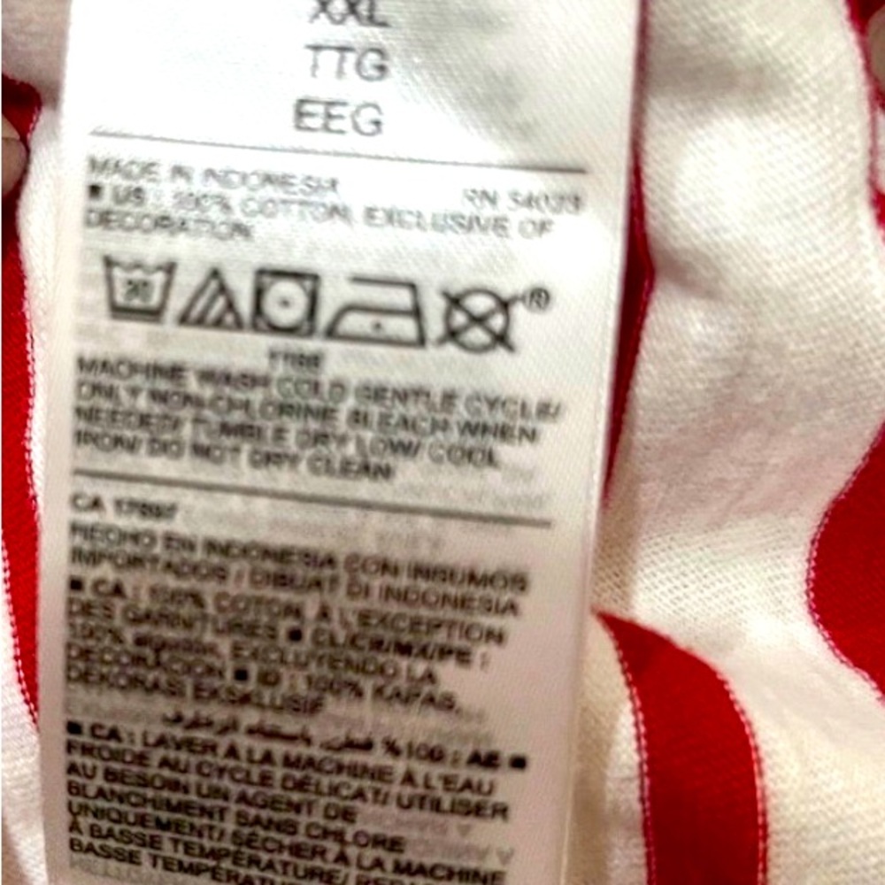 🌴 RED & WHITE STRIPED L/S TOP w/ Embroidered “LOVE YOU MORE” detail! 😍 - Picture 7 of 8